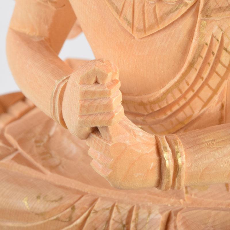 仏教美術　桧彫刻　大日如来坐像　仏像　華鬘台　C　8801