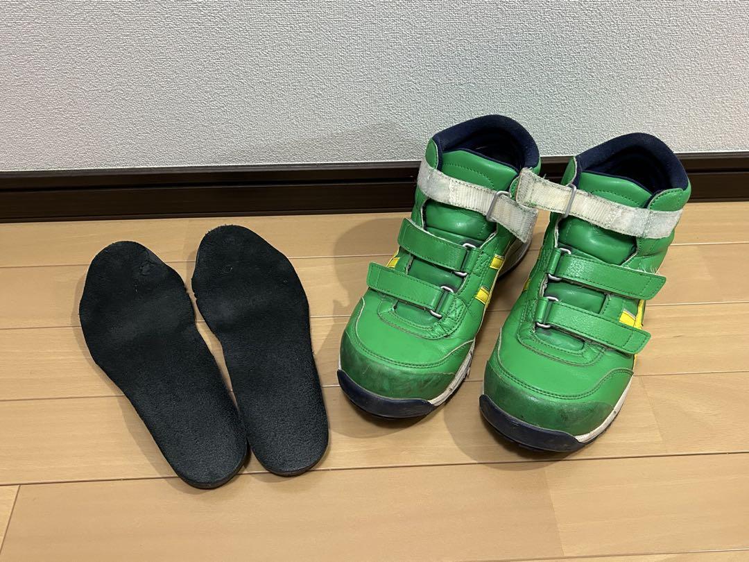 アシックス ウィンジョブ CP302 安全靴 26cm グリーン