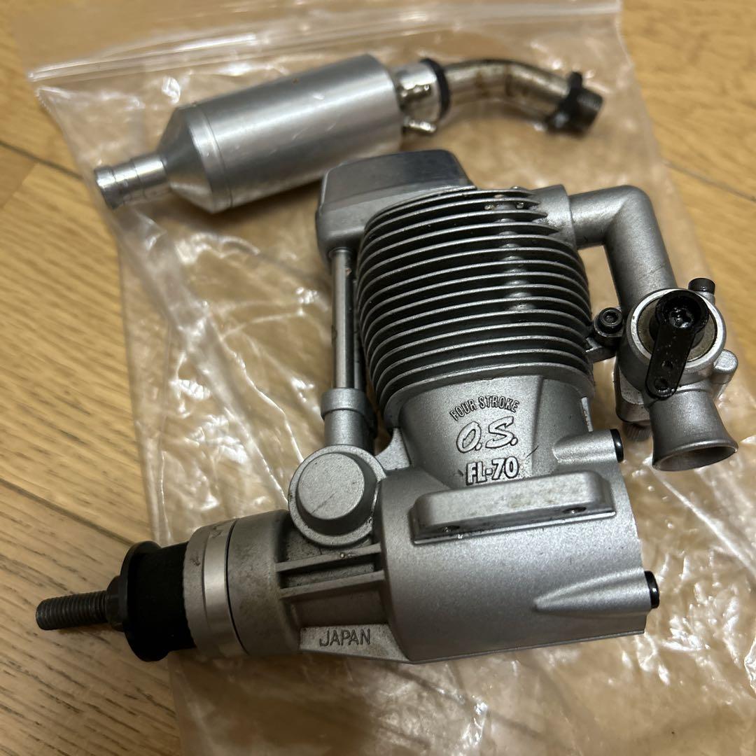 ラジコン飛行機 エンジン OS FL-70 4ストローク ラジコン飛行機 エンジン OS FL-70 4ストローク マフラー付き