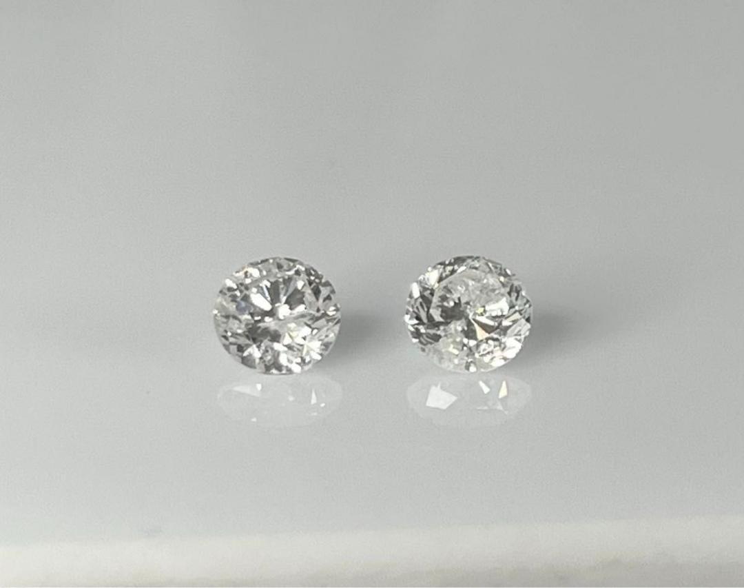 miyusuke　PT天然ダイヤモンドピアス 計1.2ct 鑑定書付き