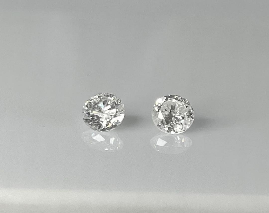 miyusuke　PT天然ダイヤモンドピアス 計1.2ct 鑑定書付き