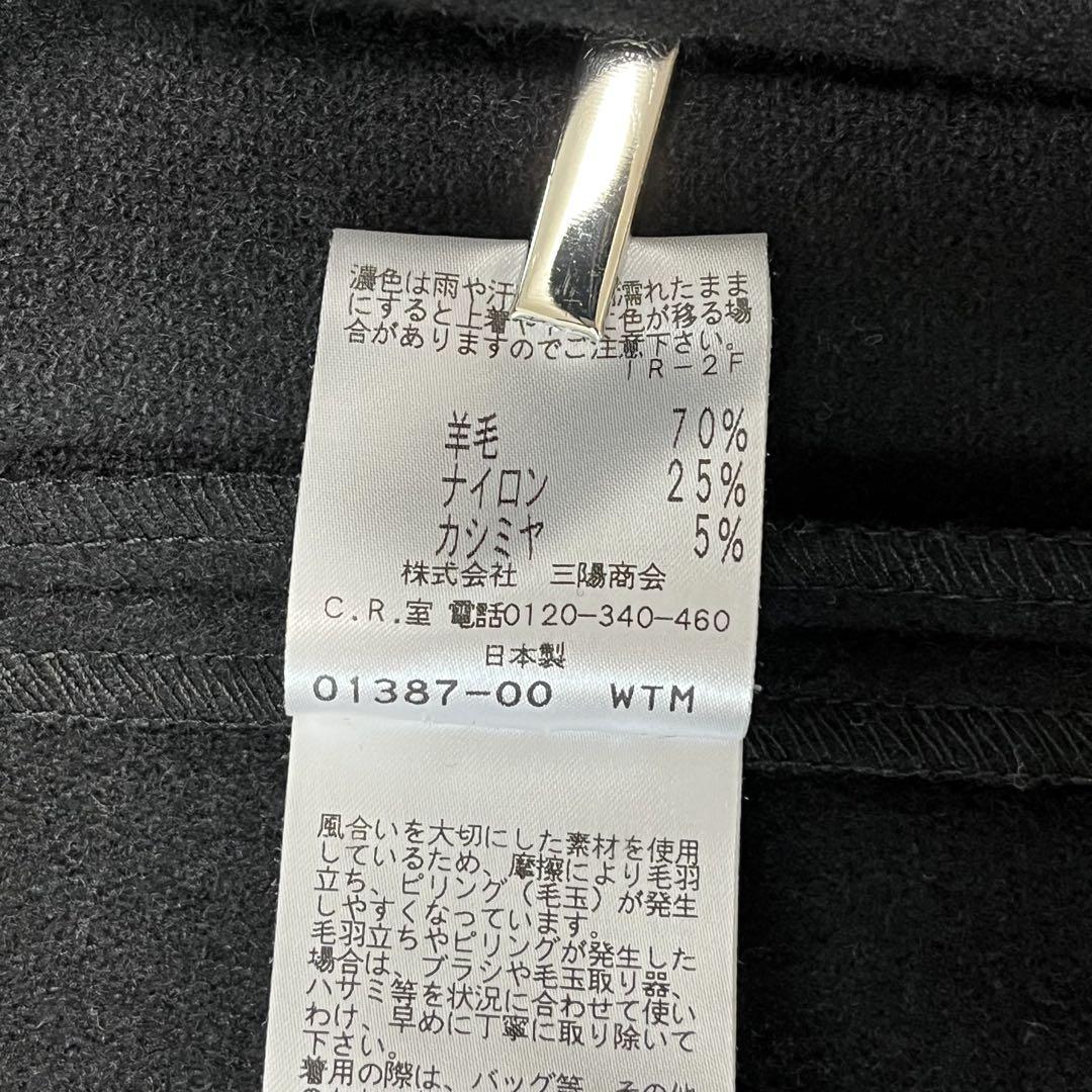 AMACA アマカ　ポンチョ　ケープコート　黒　サイズX