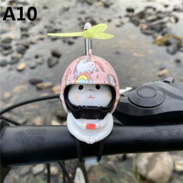 猫デザイン ヘルメットベル ピンク