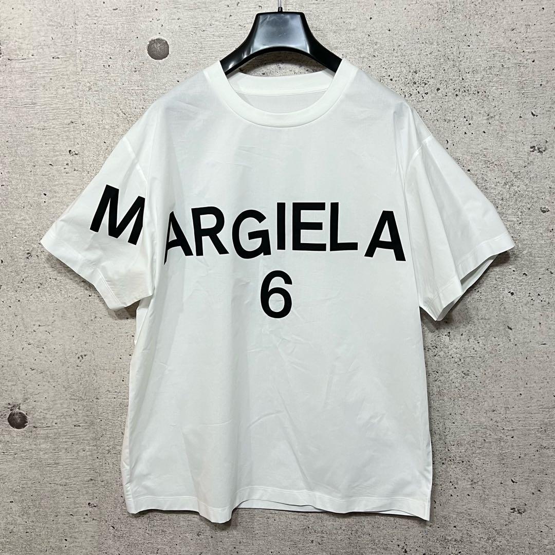 新品　MM6 メゾンマルジェラ　ロゴTシャツ　ホワイト　白　36 オーバーサイズ