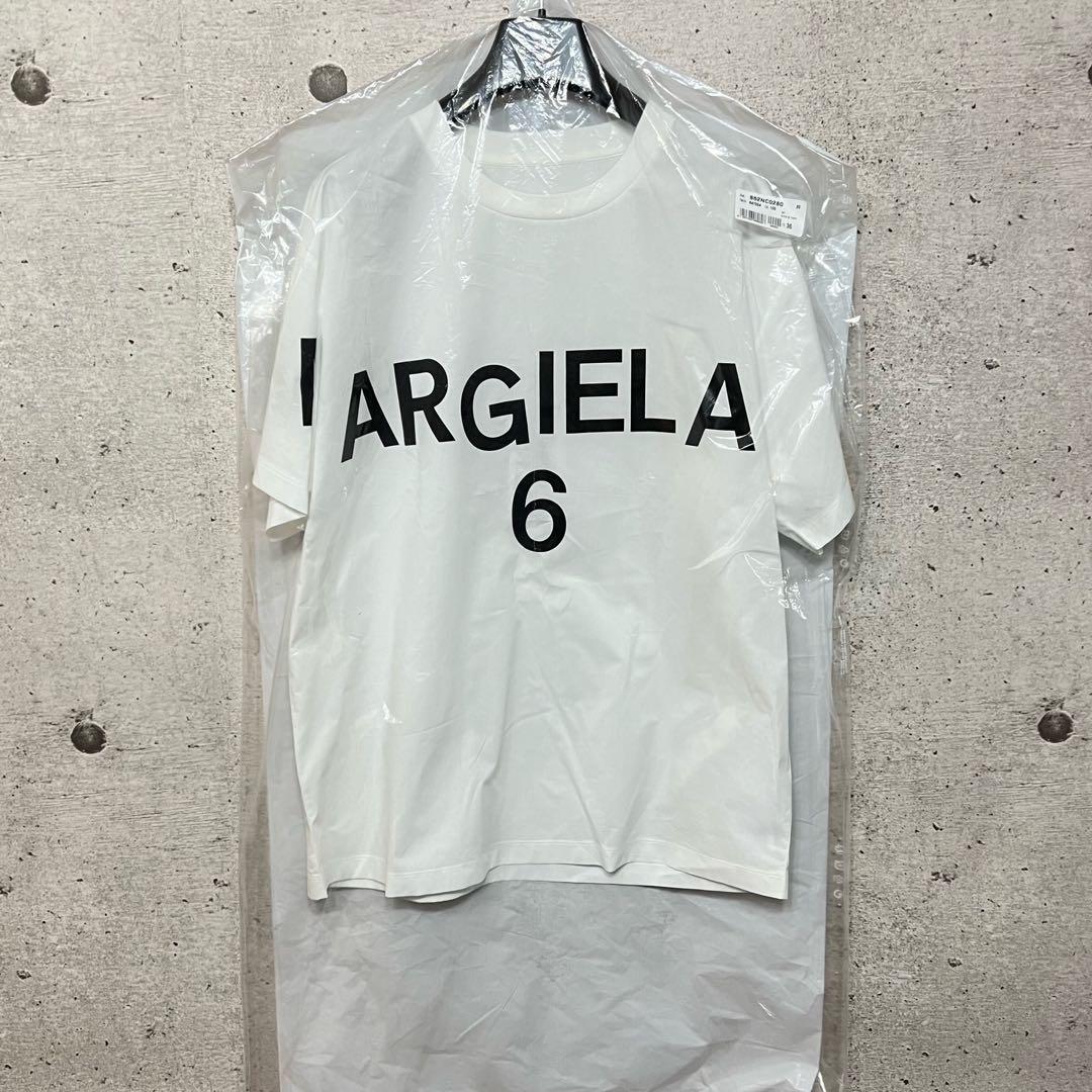 新品　MM6 メゾンマルジェラ　ロゴTシャツ　ホワイト　白　36 オーバーサイズ