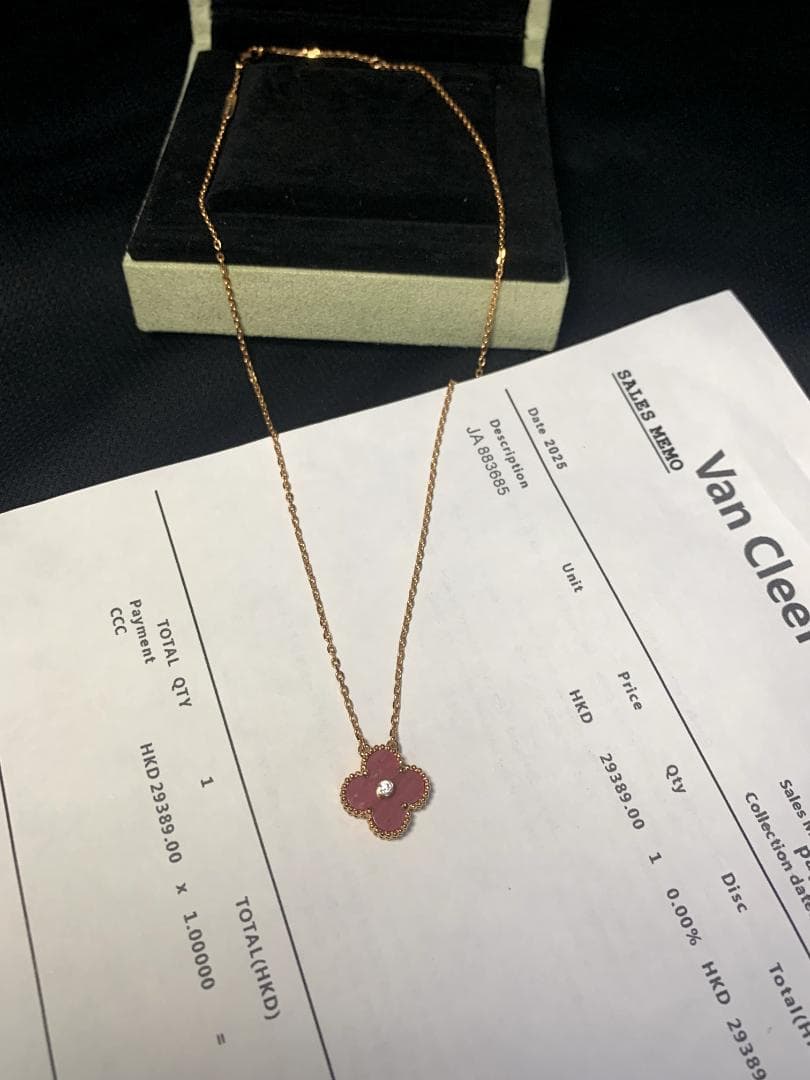 ヴァンクリーフ＆アーペル スウィート アルハンブラ ネックレス ローズゴールド