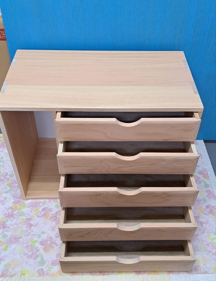 桧の香りのA4 書類収納チェスト