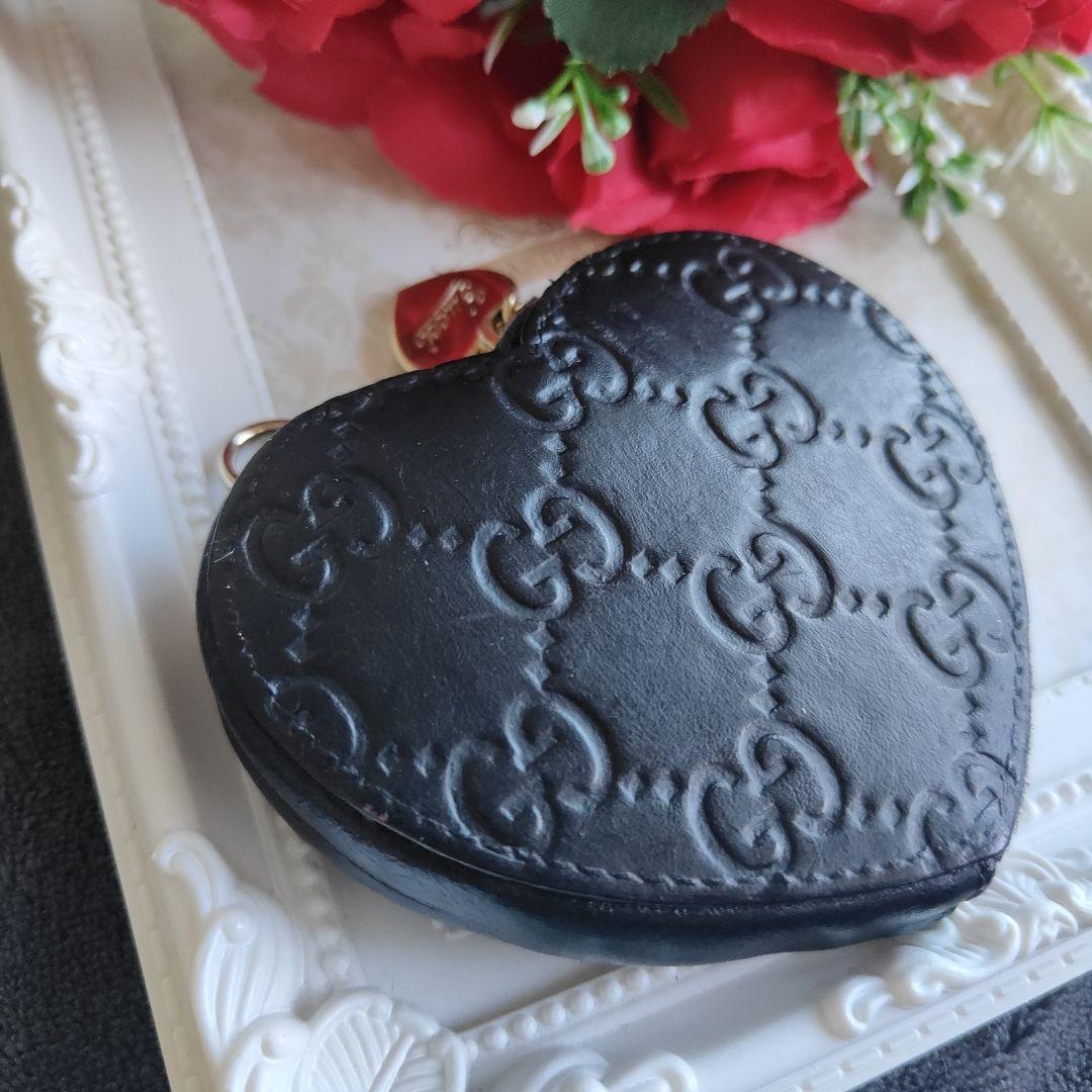 Gucci ブラック ハート型 コインケース　レザー