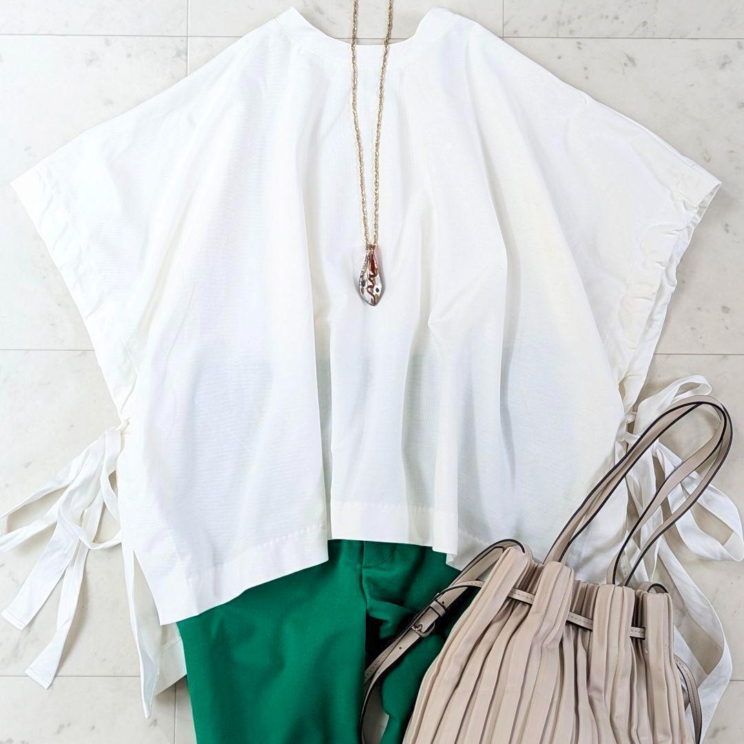 美品✨デザインワークス DESIGNWORKS リネンコットンオーバーブラウス