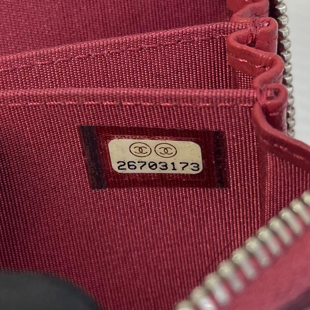 ぽち☆シャネル コインケース☆カード ピンク CHANEL キャビアスキン