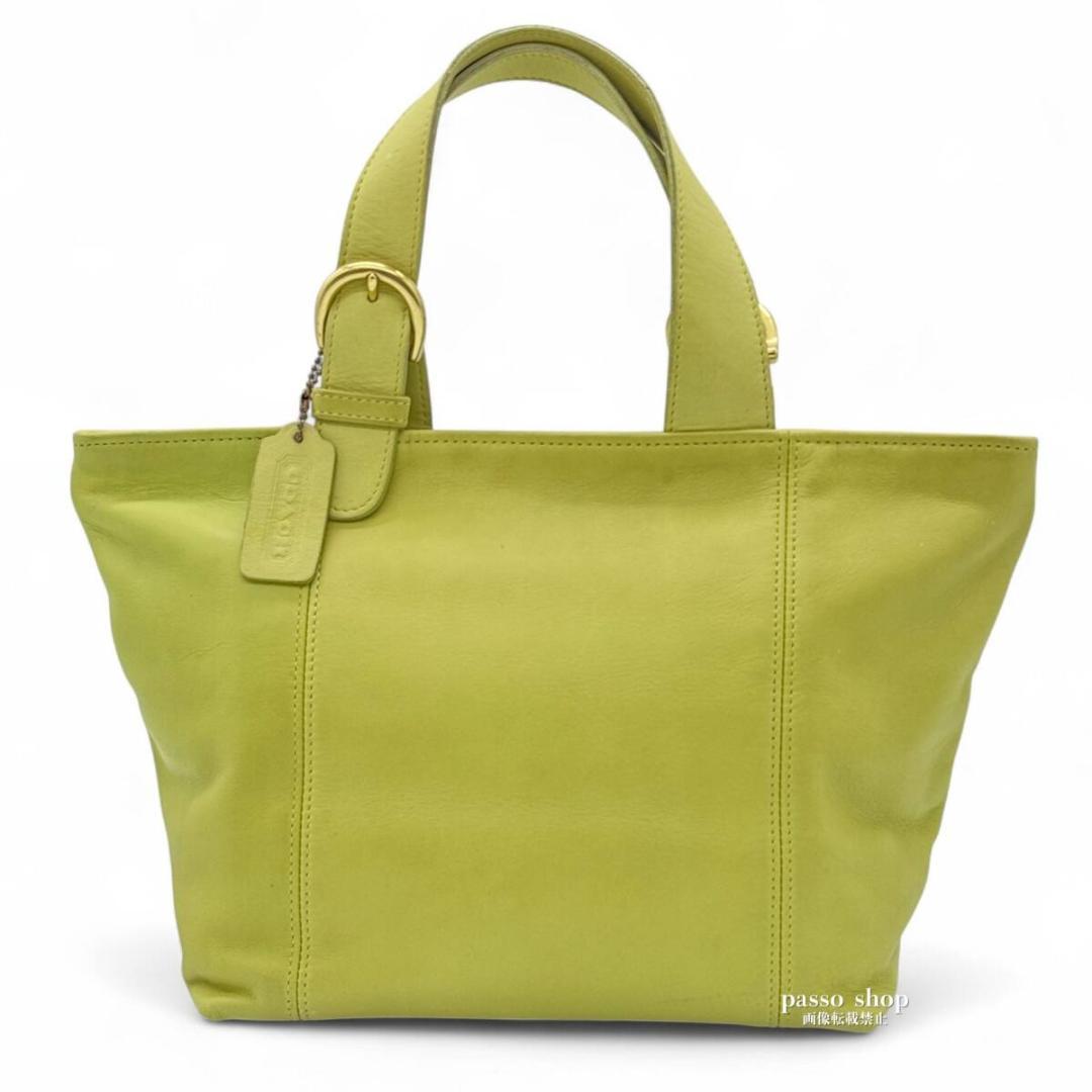 ✨希少✨美品 COACH オールドコーチ ライム 黄緑 トート ハンドバッグ