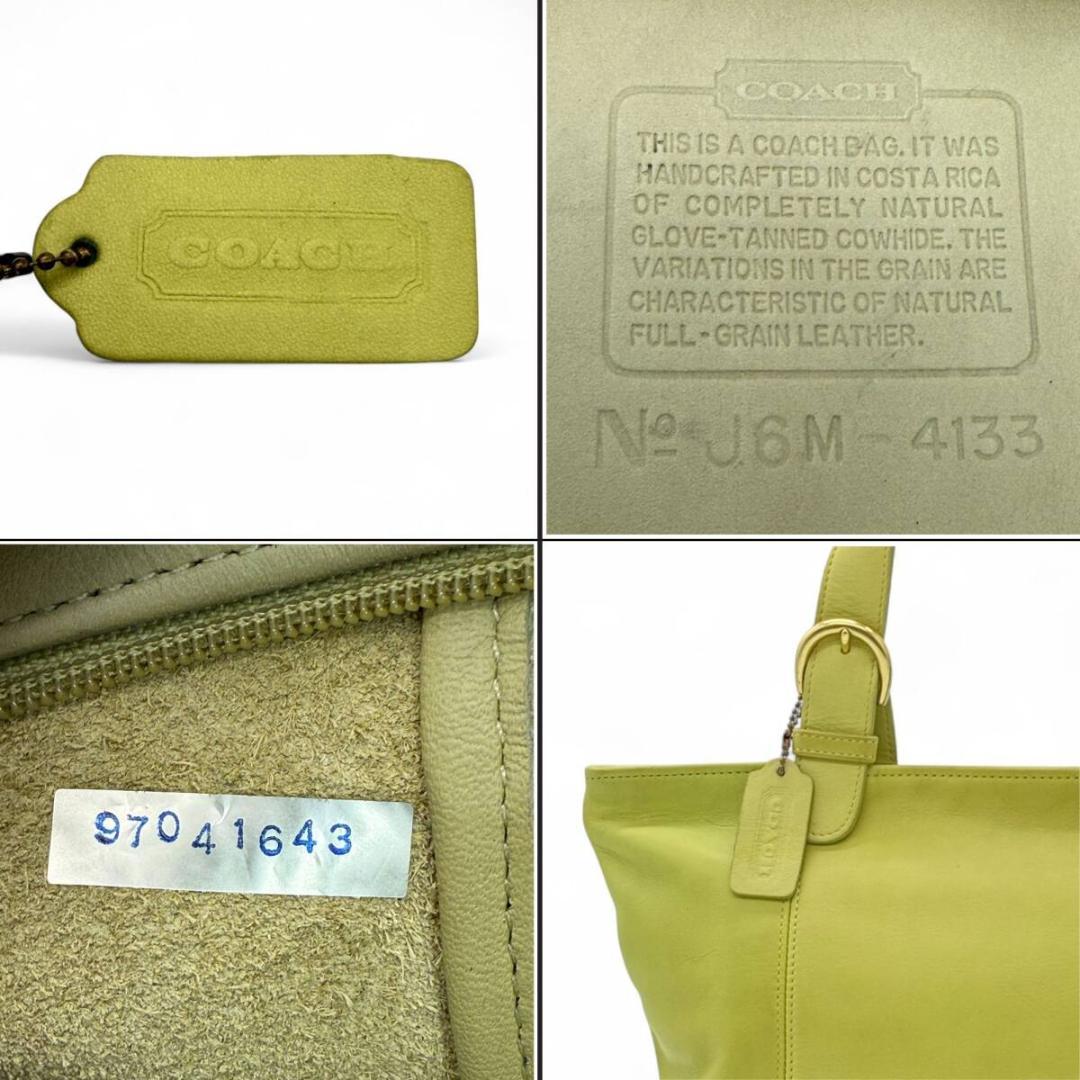 ✨希少✨美品 COACH オールドコーチ ライム 黄緑 トート ハンドバッグ