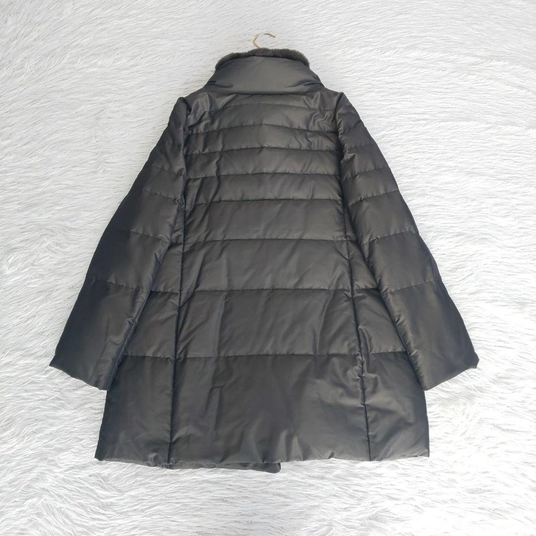 美品 DAKS ダウンコート XL 高級 光沢 2way グレー 大きいサイズ