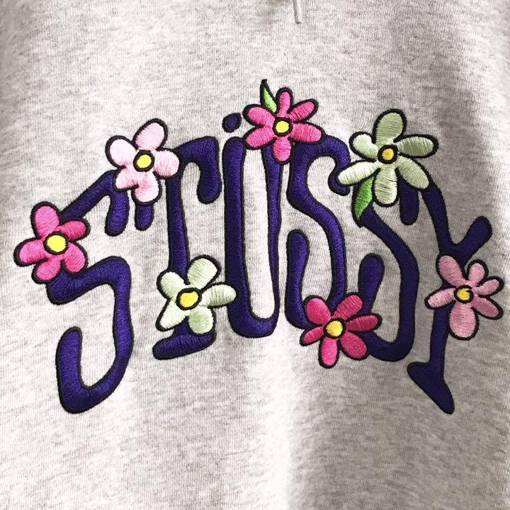 《希少》ステューシー STUSSY☆パーカー L 刺繍ロゴ グレー(¥26,700) - メルカリ スマホでかんたん フリマアプリ