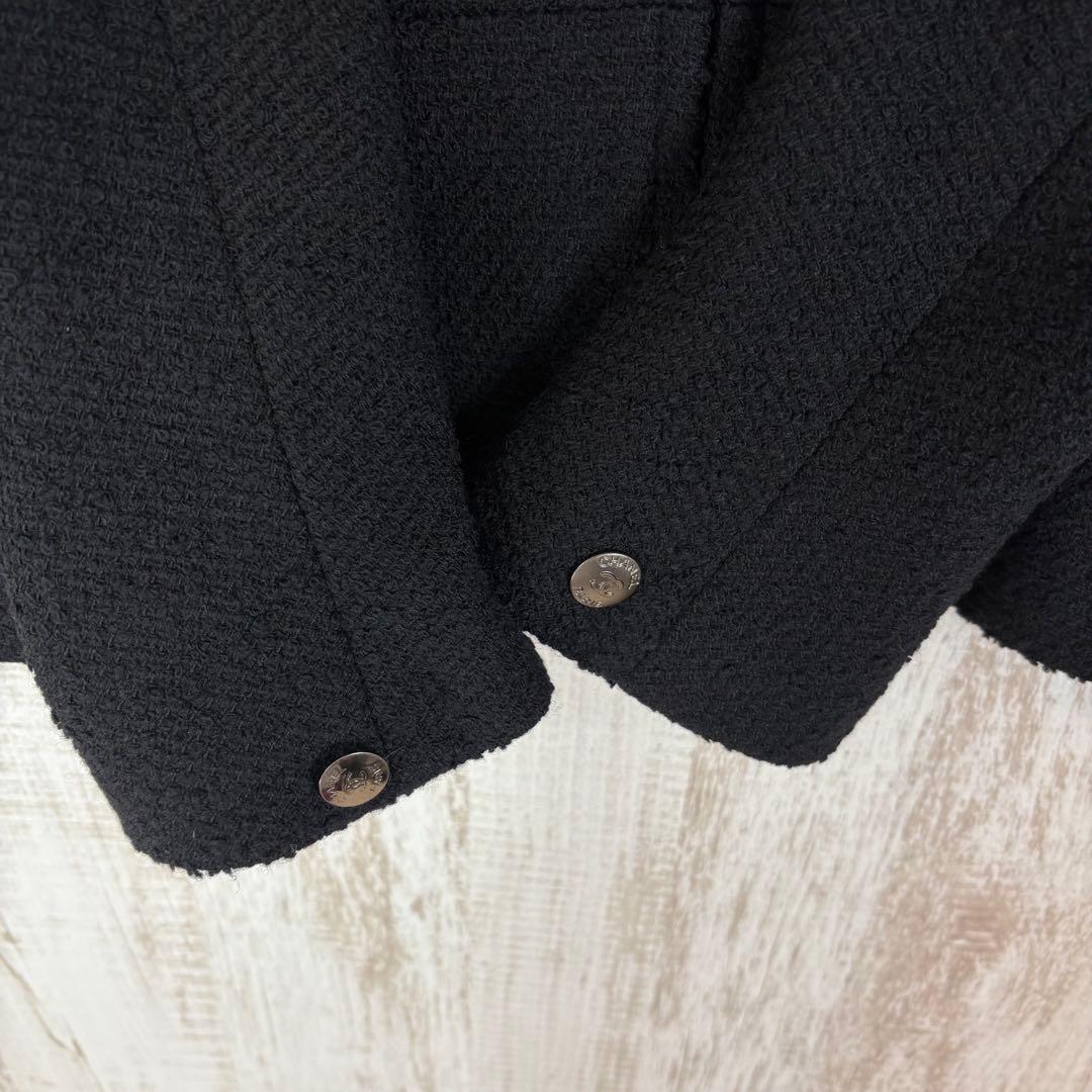 美品 シャネル ツイード ジップアップ ジャケット スカート セットアップ