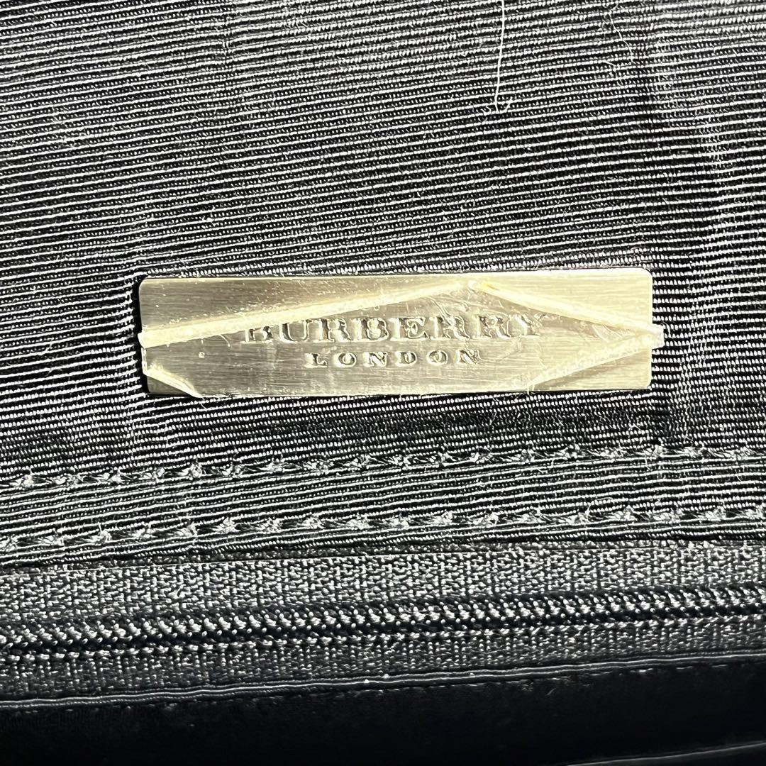 良品✨ Burberry トートバッグ 型押しロゴ チェーン レザー