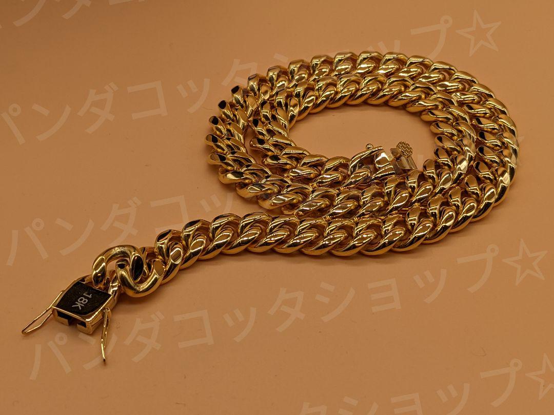 【50cm】【12mm】【18K刻印あり】【Miami Cuban】
