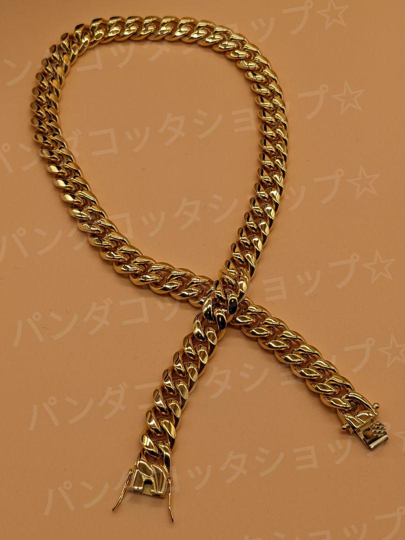 【50cm】【12mm】【18K刻印あり】【Miami Cuban】