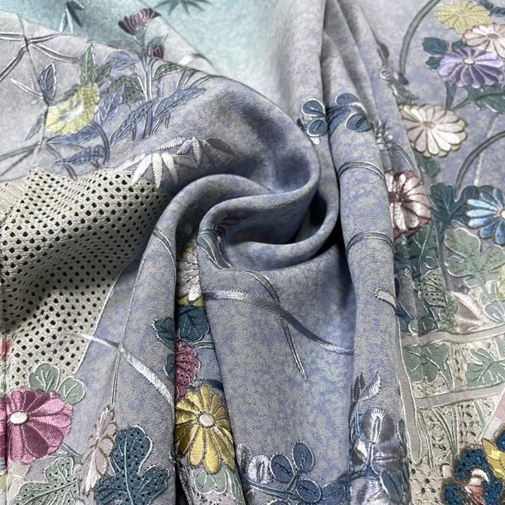 HOT特価 逸品 豪華 総手刺繍 悠斗刺繍 爽やか 華やか 訪問着 紋なし 8Tc7v-m73228020525 高品質在庫
