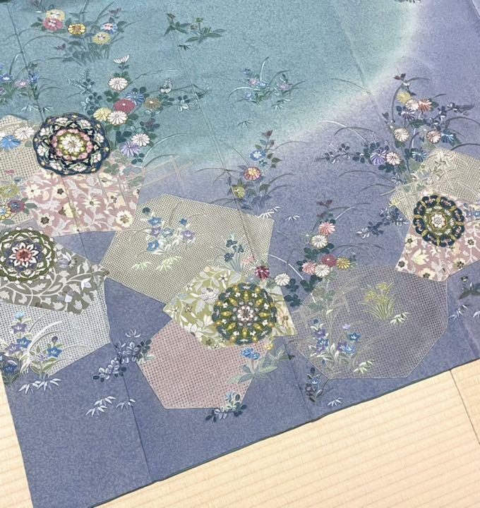 HOT特価 逸品 豪華 総手刺繍 悠斗刺繍 爽やか 華やか 訪問着 紋なし 8Tc7v-m73228020525 高品質在庫