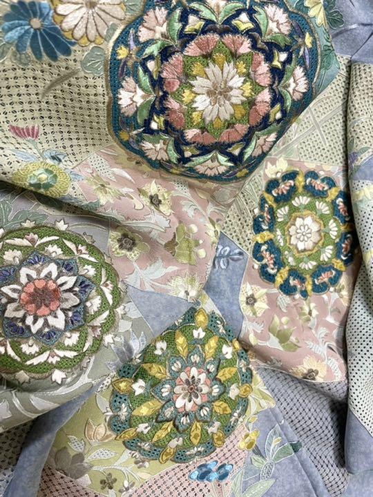 HOT特価 逸品 豪華 総手刺繍 悠斗刺繍 爽やか 華やか 訪問着 紋なし 8Tc7v-m73228020525 高品質在庫