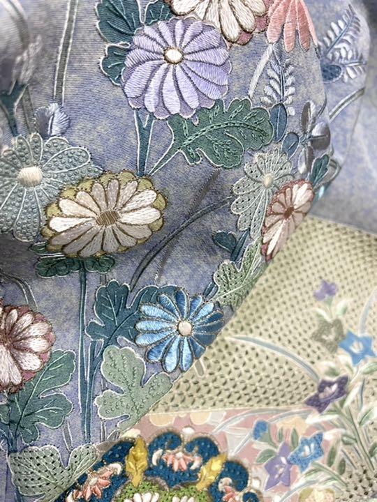 HOT特価 逸品 豪華 総手刺繍 悠斗刺繍 爽やか 華やか 訪問着 紋なし 8Tc7v-m73228020525 高品質在庫