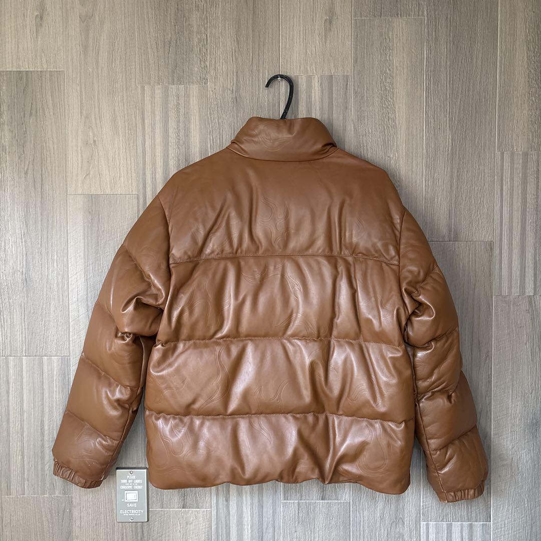 golf wang LEATHER FLAME PUFFY JACKET ダウン