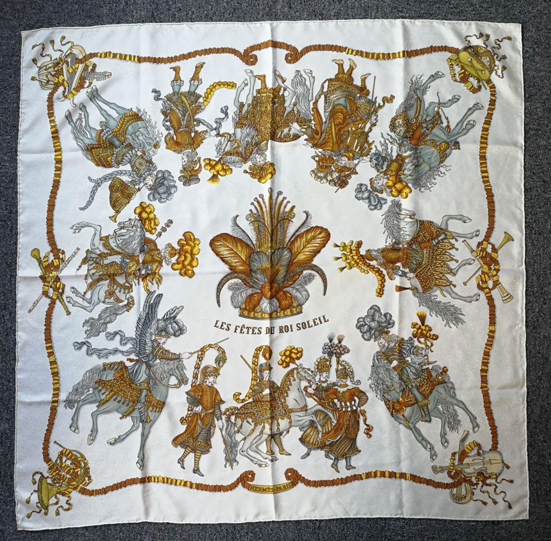 HERMES エルメス スカーフ カレ90 太陽王の祝典