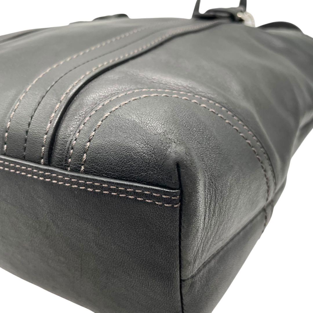 良品　コーチ　s56 肩掛け　トートバッグ　レザー　ワンショルダーバッグ　黒