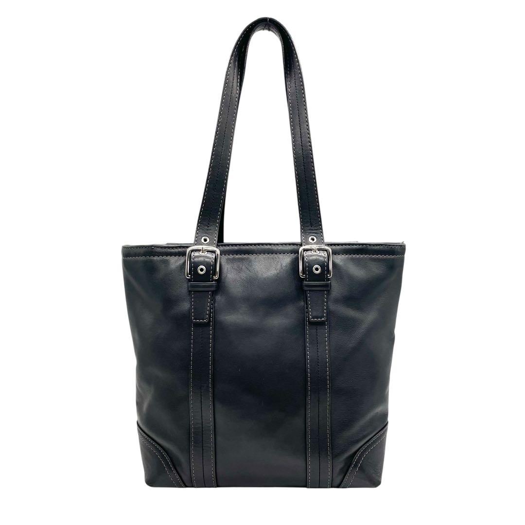 良品　コーチ　s56 肩掛け　トートバッグ　レザー　ワンショルダーバッグ　黒