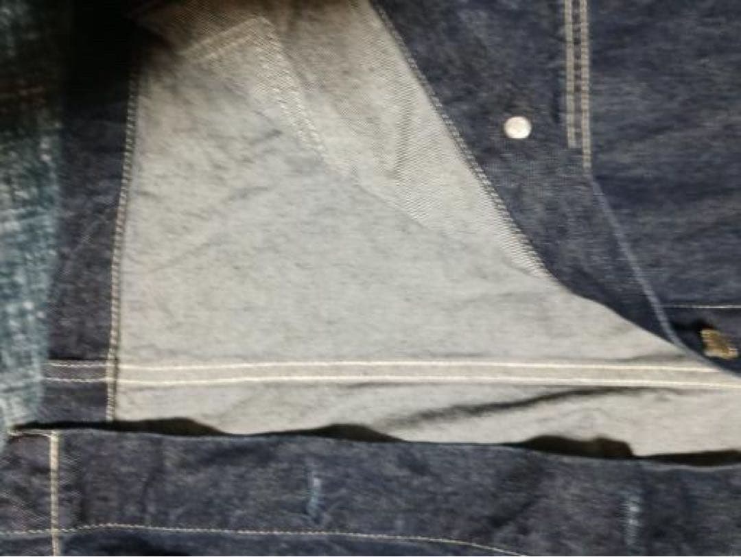 インディゴデニムジャケット コーデュロイ襟M