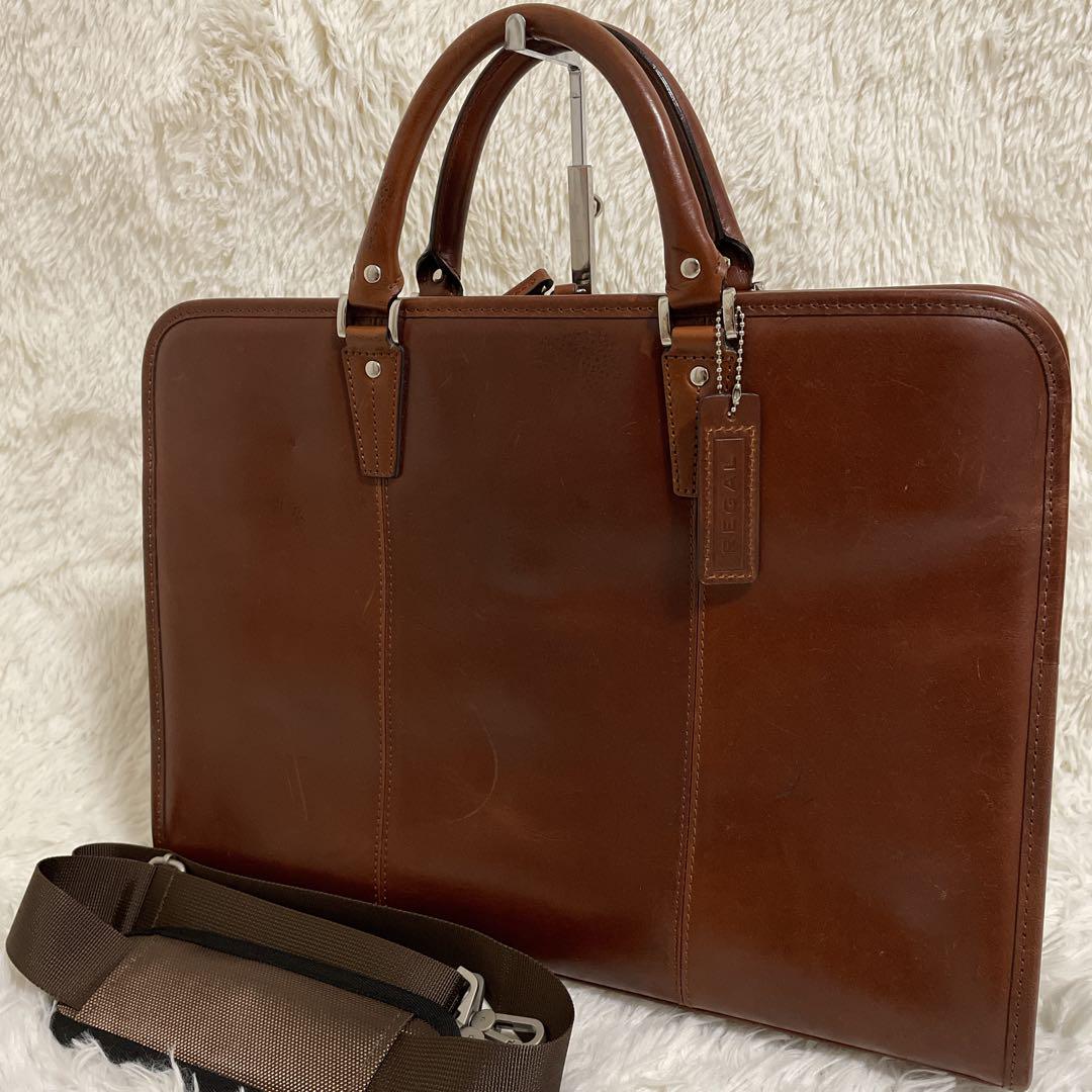 REGAL ブリーフケース 2way ショルダー チェック A4 PC 可能