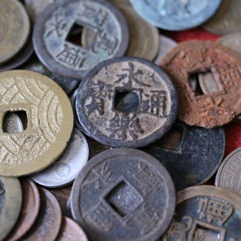 古銭 3000g 永楽通宝 天保通宝 寛永通宝 五帝銭 福銭 外国銭 近代銭 鉄