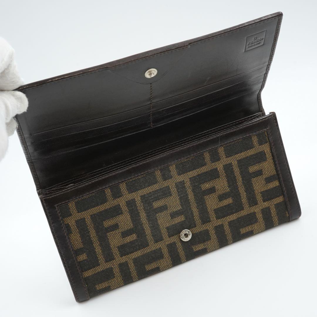 ✨極美品✨　FENDI フェンディ　長財布　ズッカ柄　ズッキーノ　キャンバス