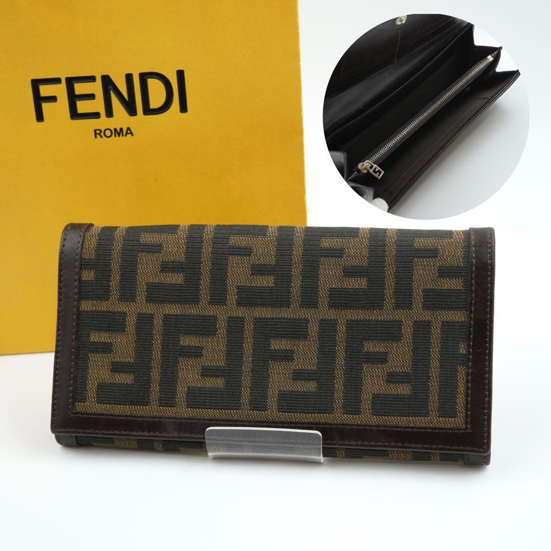 ✨極美品✨　FENDI フェンディ　長財布　ズッカ柄　ズッキーノ　キャンバス