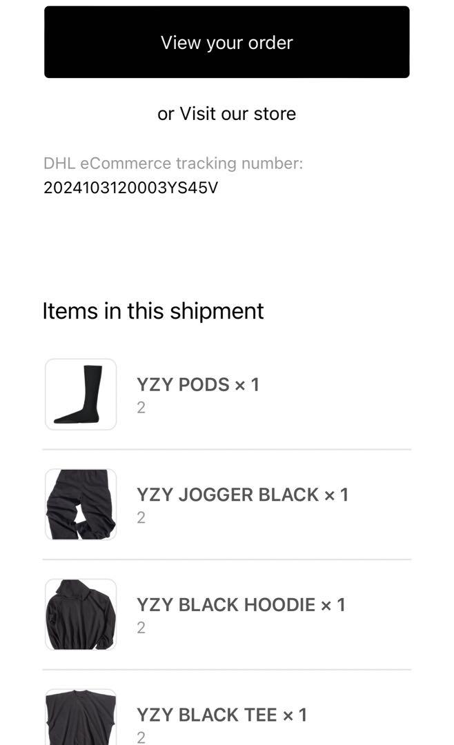 【新品/未使用】 YZY BLACK HOODIE size 2
