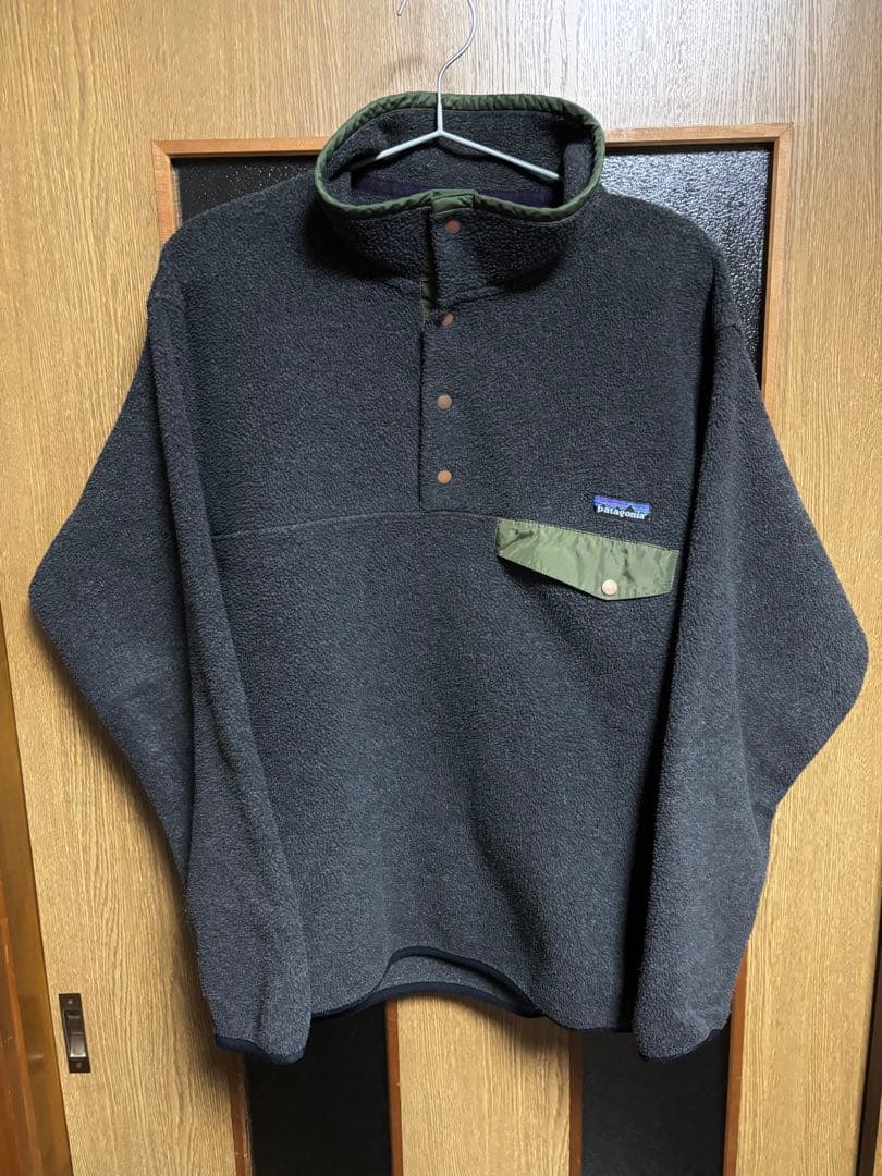 パタゴニア シンチラスナップt 99年製 Mサイズ 濃グレー フリースM patagonia