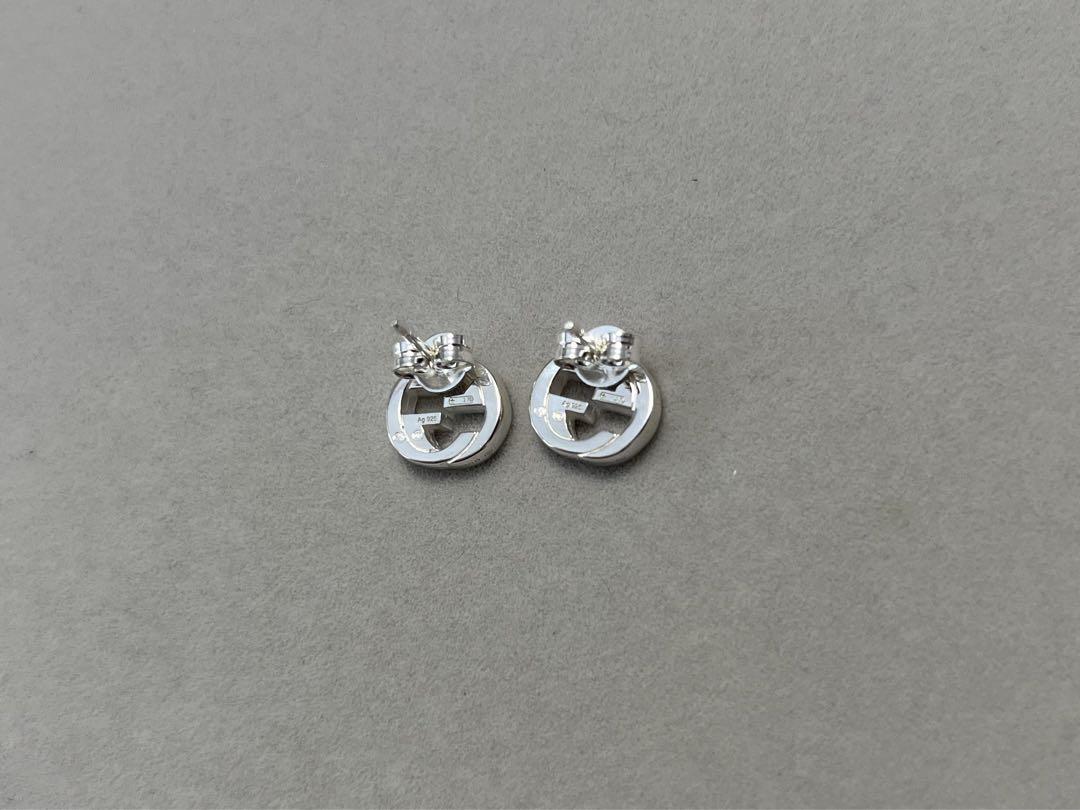 新品未使用 ※訳あり GUCCI グッチ インターロッキングG ピアス シルバー