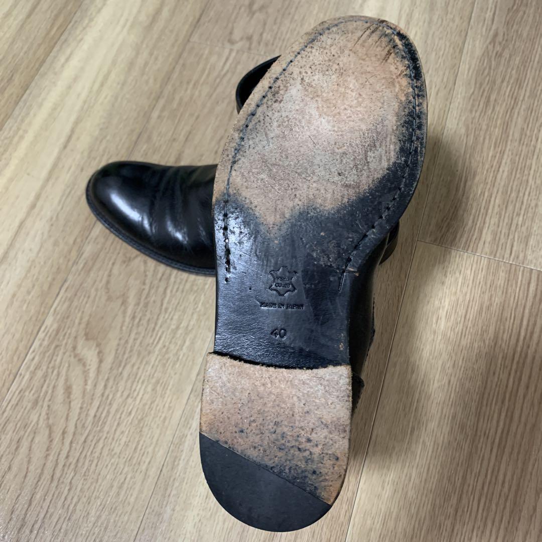 サイドジップ ブーツ サイズ40 革靴 箱付き
