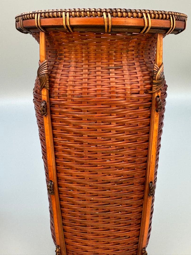 茶道具　籠花入　瀬邉功山　方花入籠