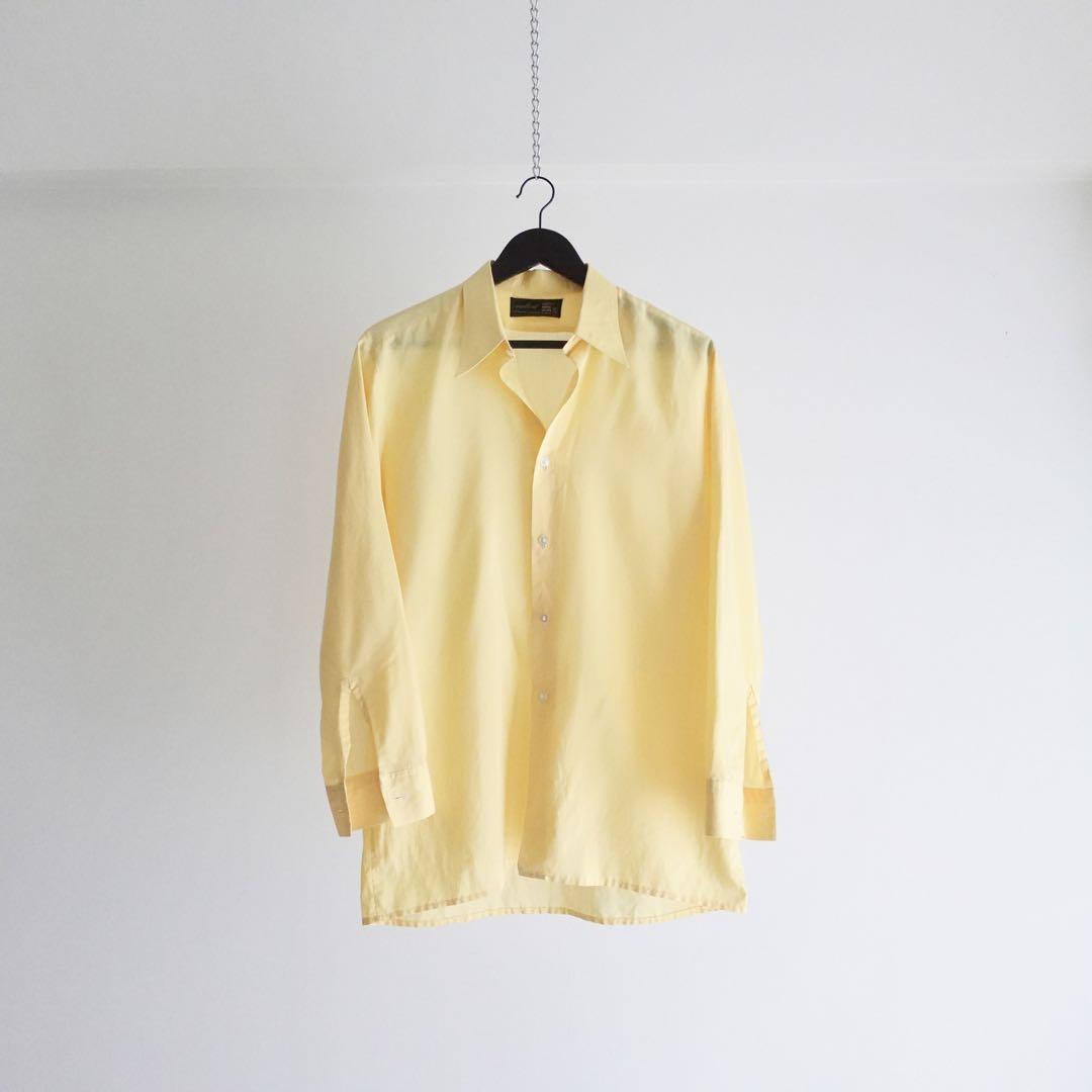 70s Euro Vintage Yellow Square-cut Shits