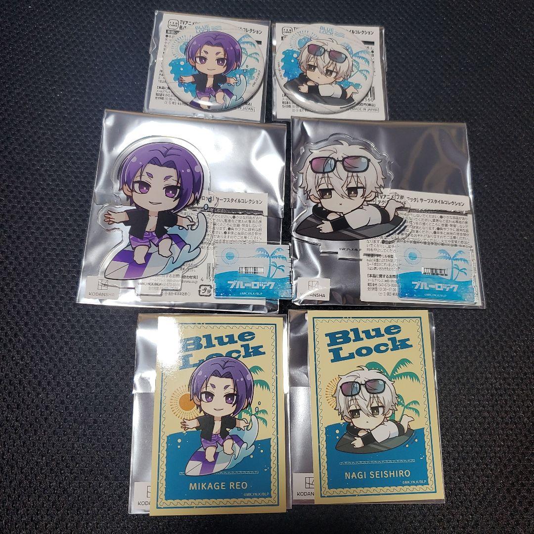 ブルーロック プリンセスカフェ アクスタ 缶バッジ カード 御影玲王 凪誠士郎