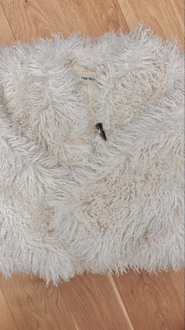 THE TOE WHITE FUR COAT M