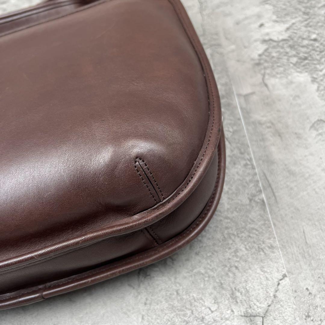 極美品✨コーチ エルゴ ワンショルダー バッグ ダークブラウン レザー