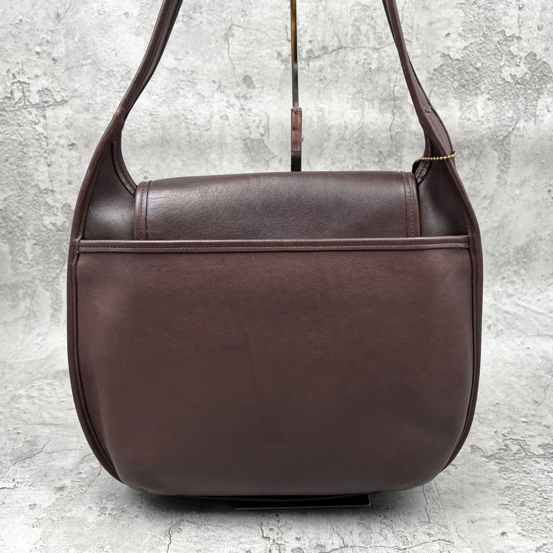 極美品✨コーチ エルゴ ワンショルダー バッグ ダークブラウン レザー