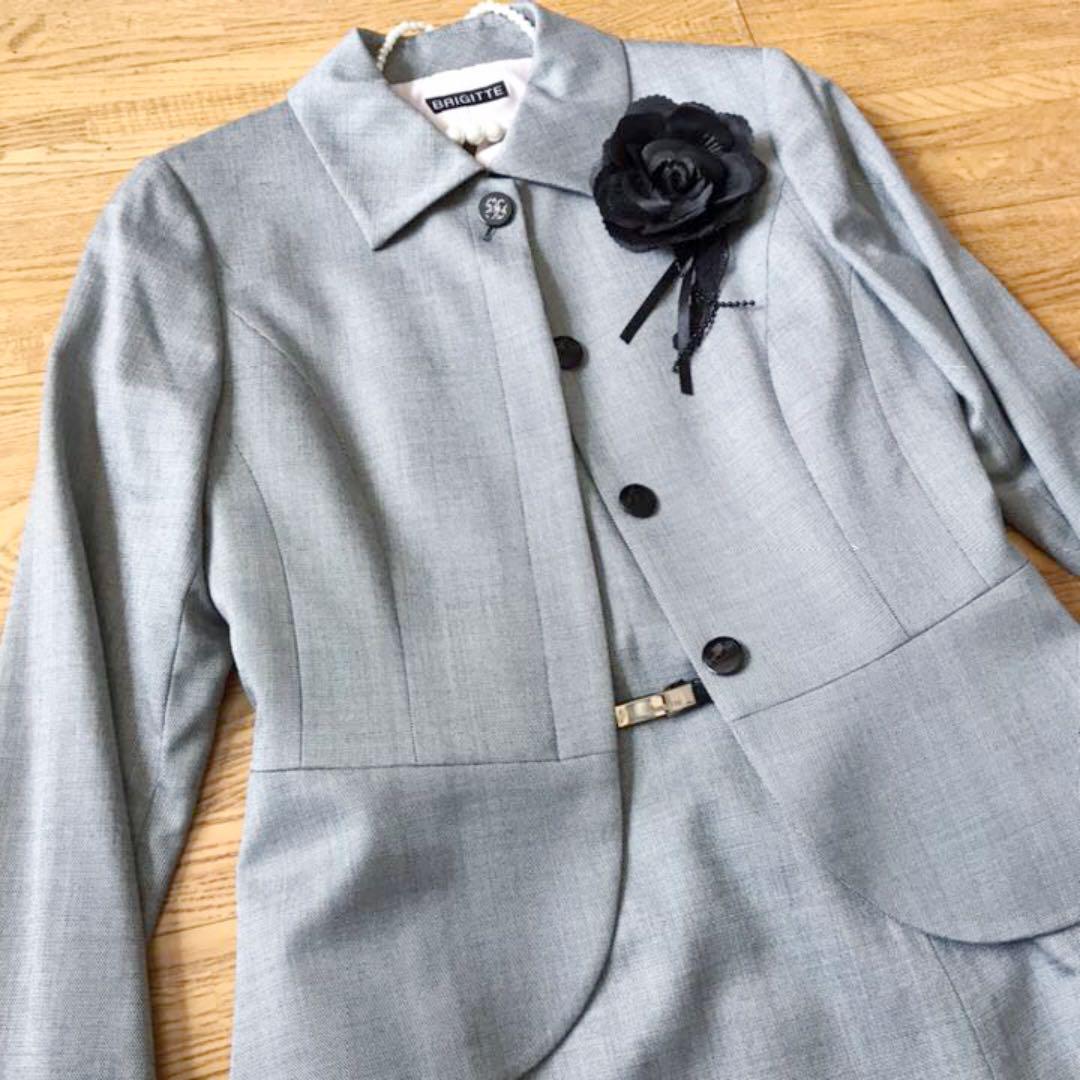 在庫HOT 東京スタイルBRIGITTE グレー系 上品シルク混セレモニースーツ卒業式入学式 hWvGg-m73249096520 即納お得
