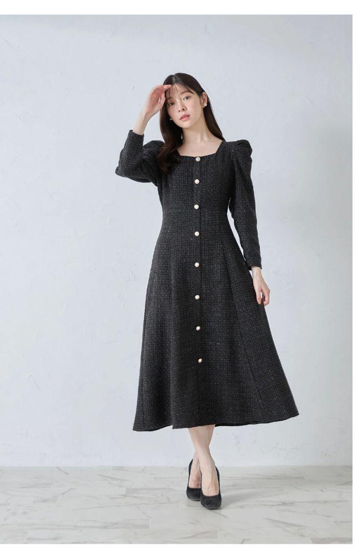 tocco closet ブラックロングワンピース