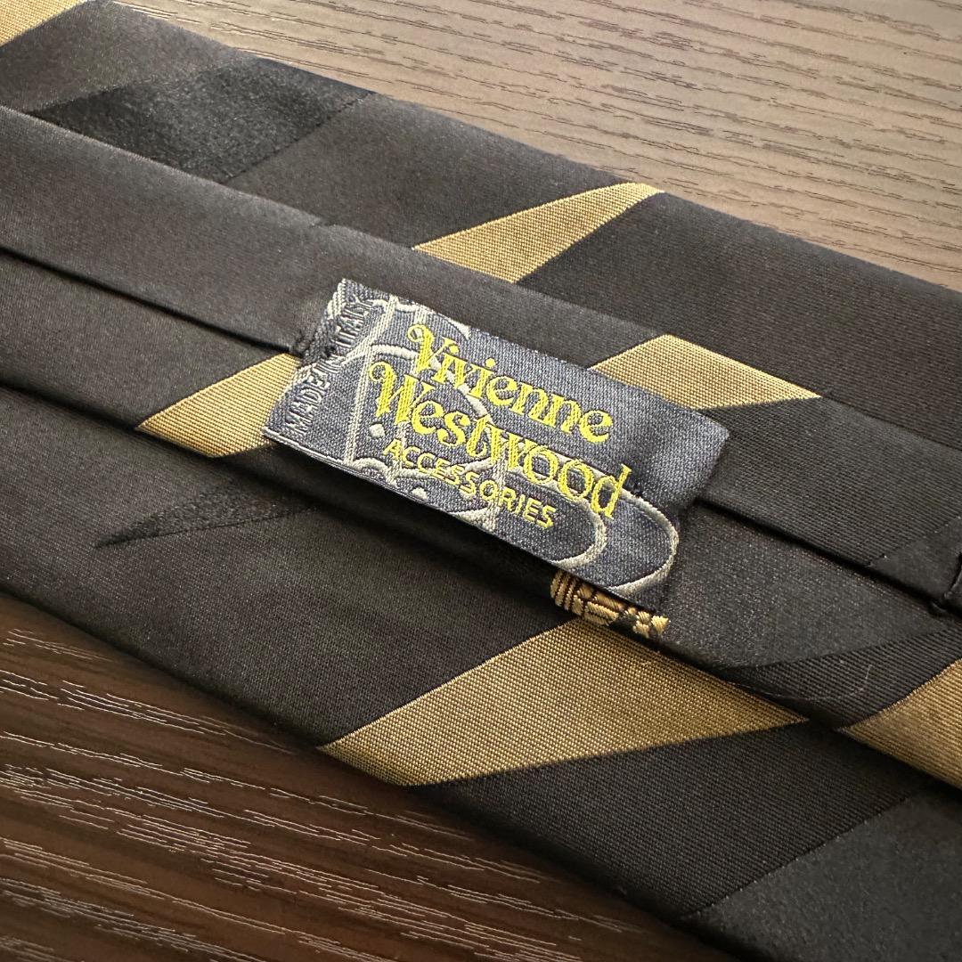 VIVIENNE WESTWOOD ネクタイ ブラック ゴールド