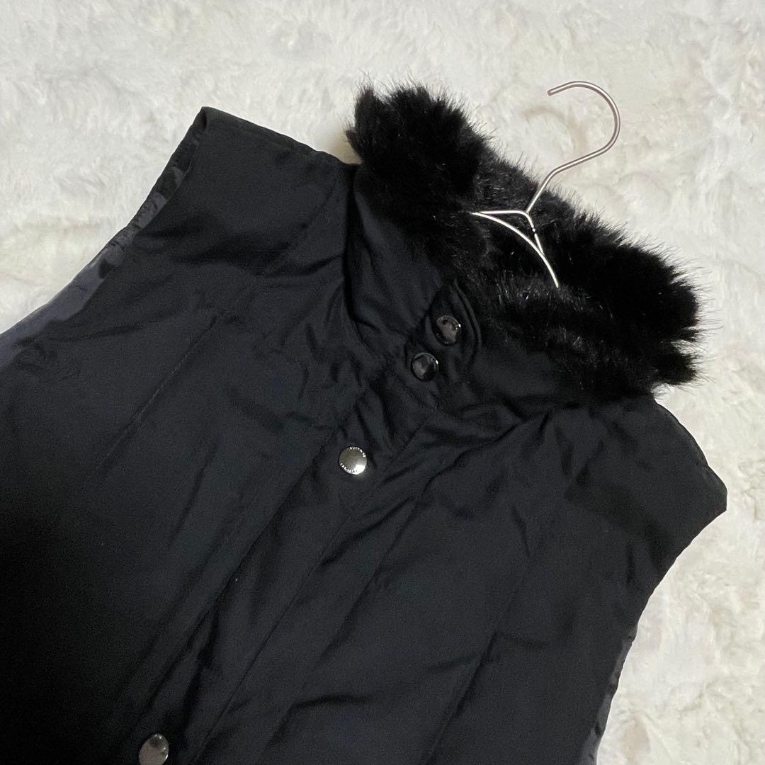 美品 ローレンラルフローレン XL キルティングベスト 中綿 ファー ロゴ 黒 美品 ローレンラルフローレン XL キルティングベスト 中綿 ファー ロゴ 黒