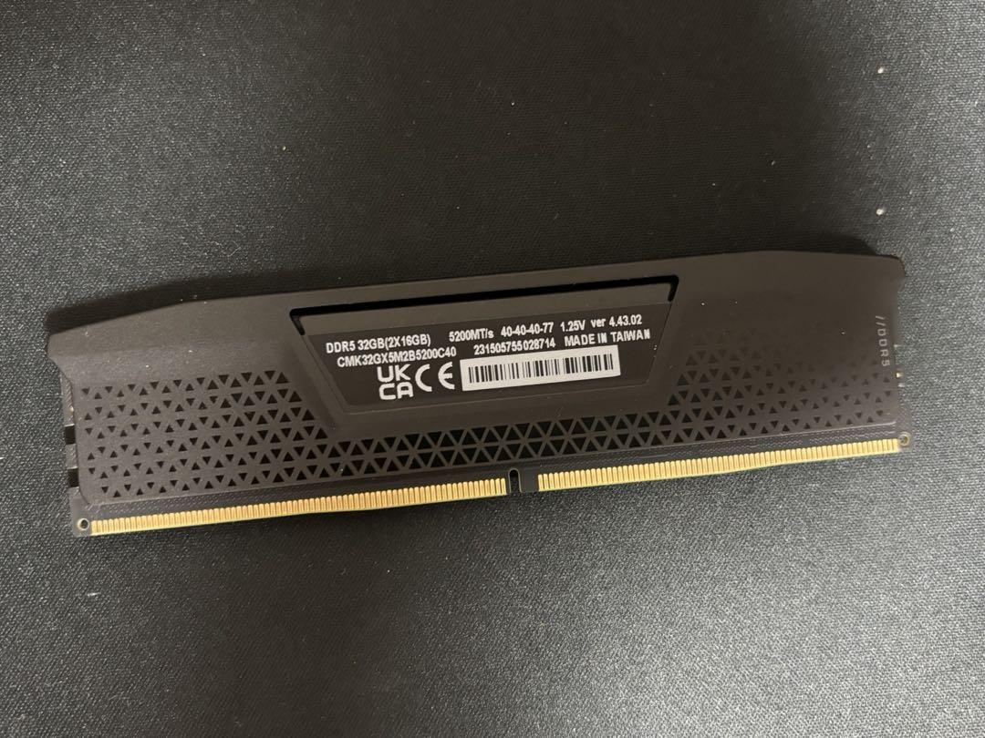 Corsair DDR5 5200MHz 16GB×2枚　32GB